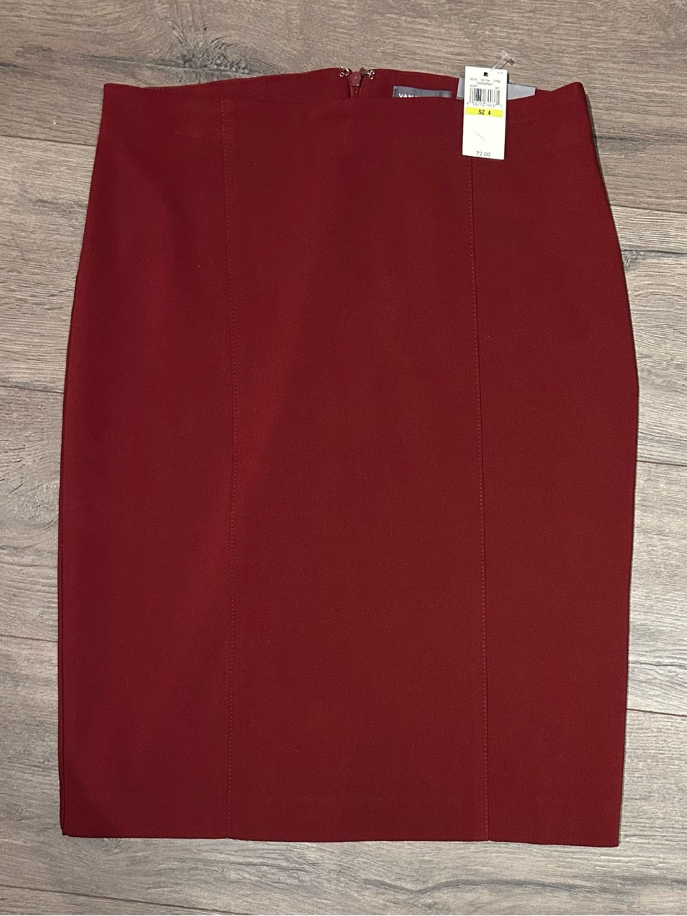 Van Heusen Women's Classic Pencil Skirt in Deep Red